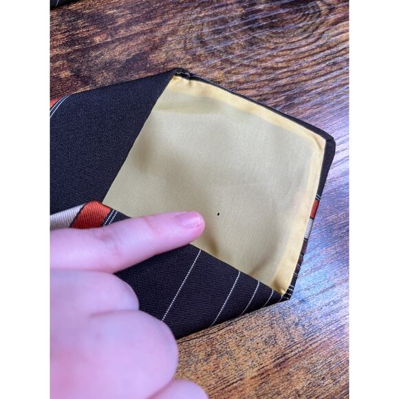 1970s Beau Brummell Brown Orange Fall Stripes Old Money Corporate Office Tie - Picture 9 of 9